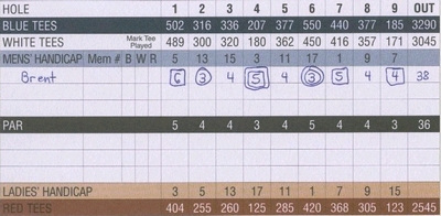 球技-高尔夫记分方法(1)比杆赛记分法及统计法