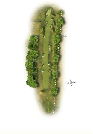 7号洞：Par4.蓝TEE：