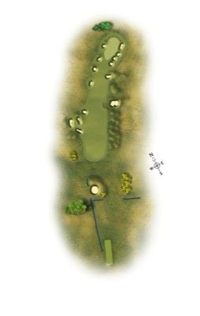 16号洞：Par4.蓝TEE